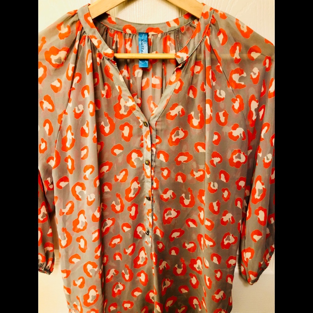Buttons brand: sheer blouse